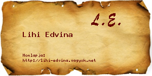 Lihi Edvina névjegykártya